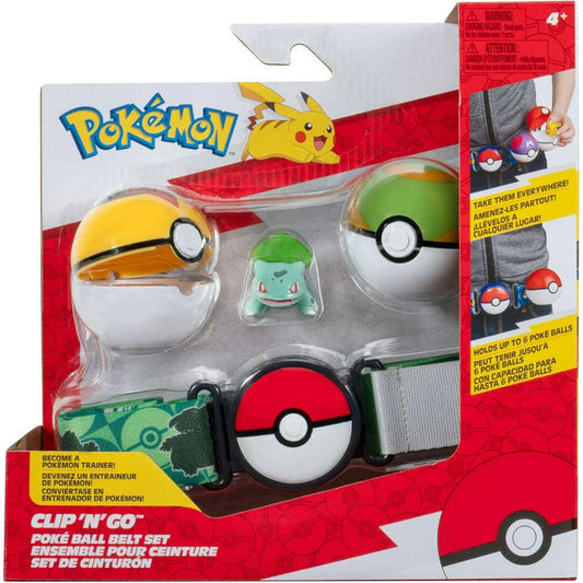 Toys N Tuck:Pokemon Clip 'N' Go Poke Ball Belt Set - Bulbasaur,Pokemon