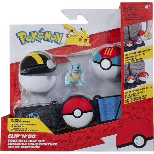 Toys N Tuck:Pokemon Clip 'N' Go Poke Ball Belt Set - Squirtle,Pokemon