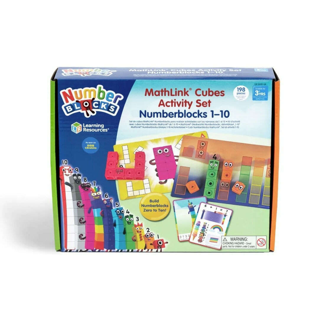 Toys N Tuck:Numberblocks Mathlink Cubes 1-10 Activity Set,Numberblocks