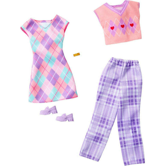 Toys N Tuck:Barbie Fashion Outfits - Plaid Set (HYV06),Barbie