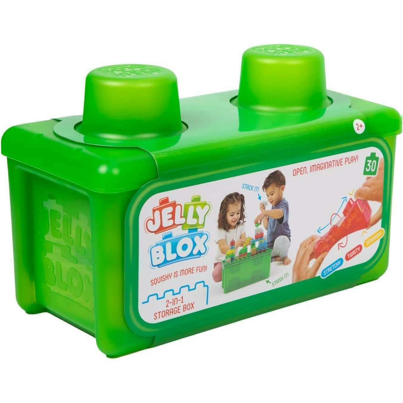 JELLY BLOX 2-in-1 ストレージボックス 30パーツ Jelly Block - Storage Box + 30 Touch Building Blocks