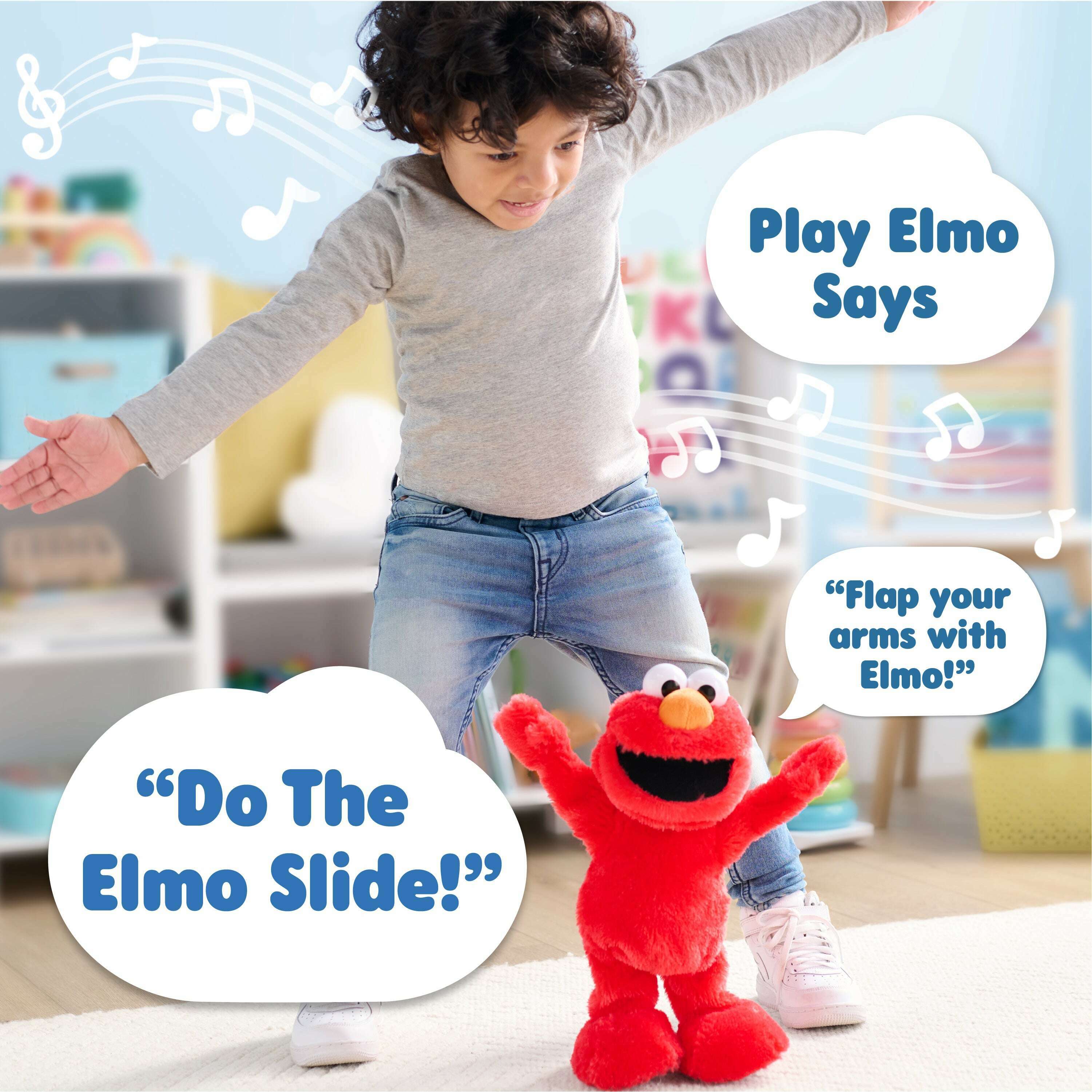 Sesame Street Elmo Slide Plush – Toys N Tuck