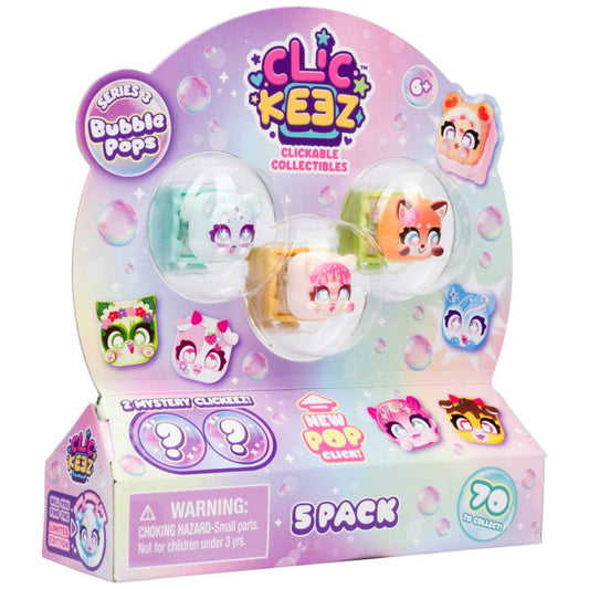 Clickees Mystery Bubble Pops 5 Pack Series 3