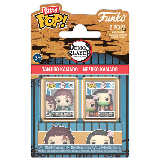 Bitty Pop! Demon Slayer 2 Pack - Tanjiro Kamado and Neziko Kamado