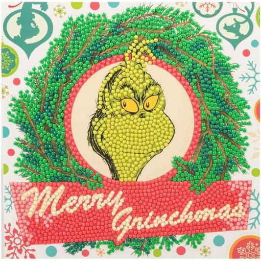 Crystal Art Card Kit - The Grinch Merry Grinchmas