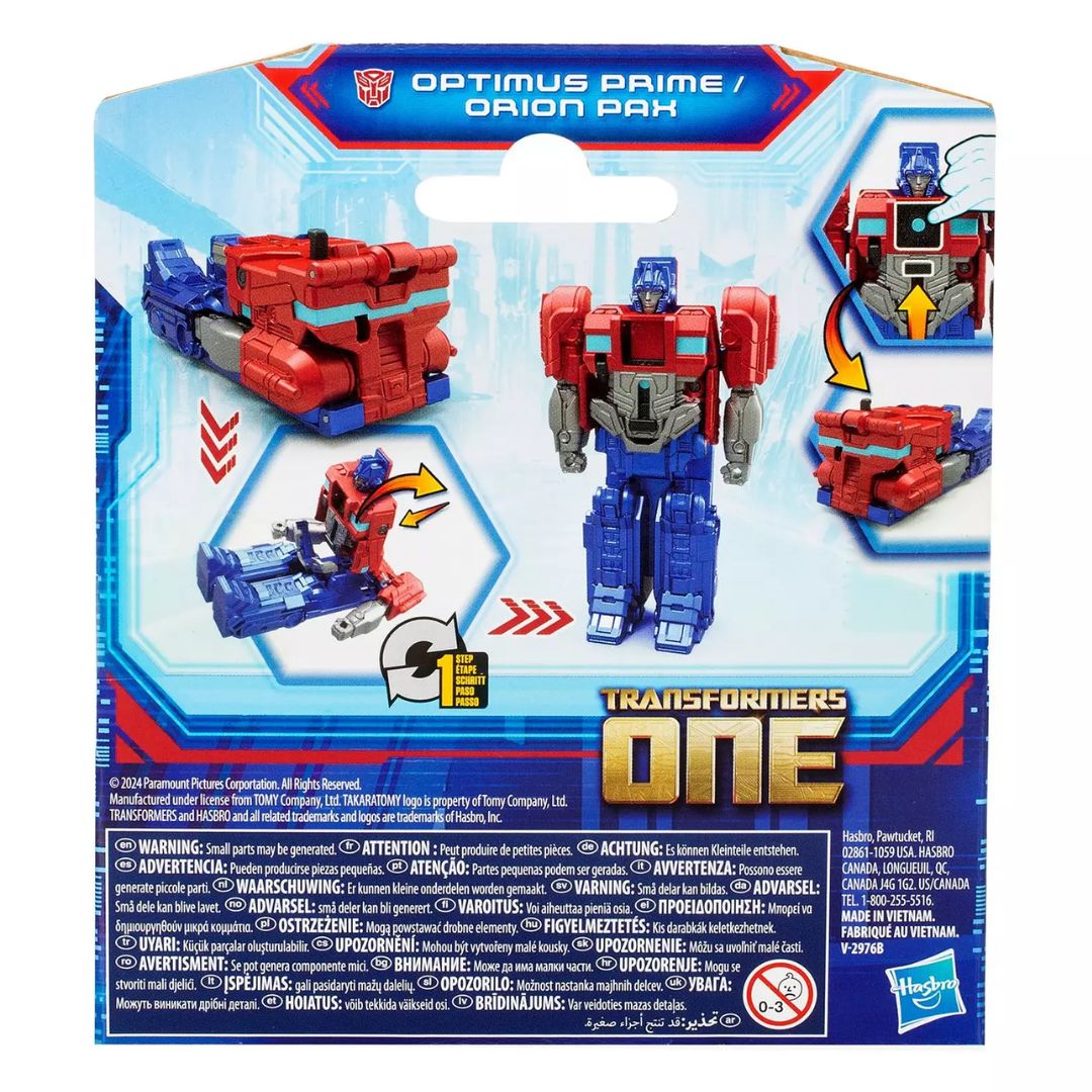 Transformers One 1-Step Cog Changers Optimus Prime / Orion Pax
