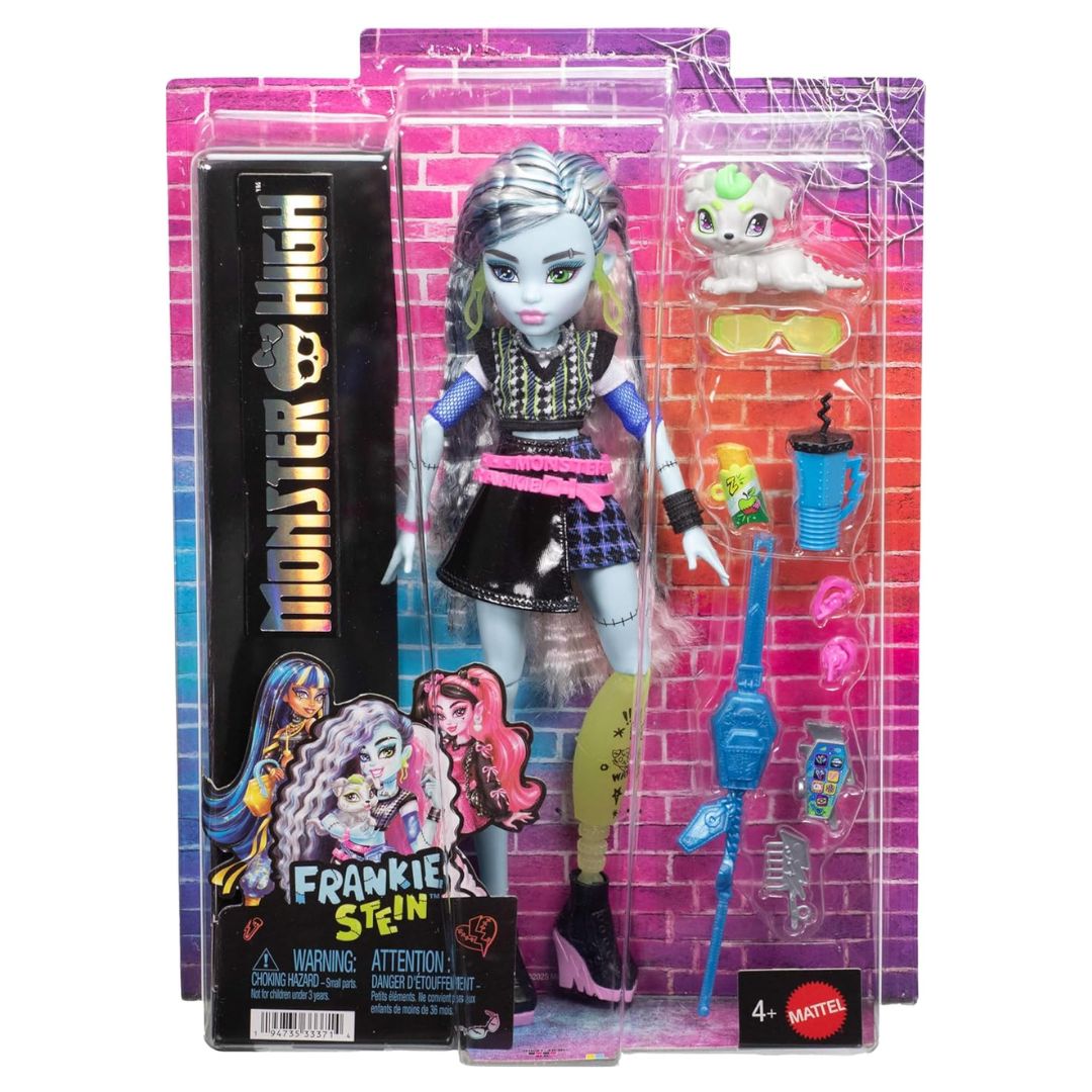 Monster High Doll Frankie Stein with Watzie