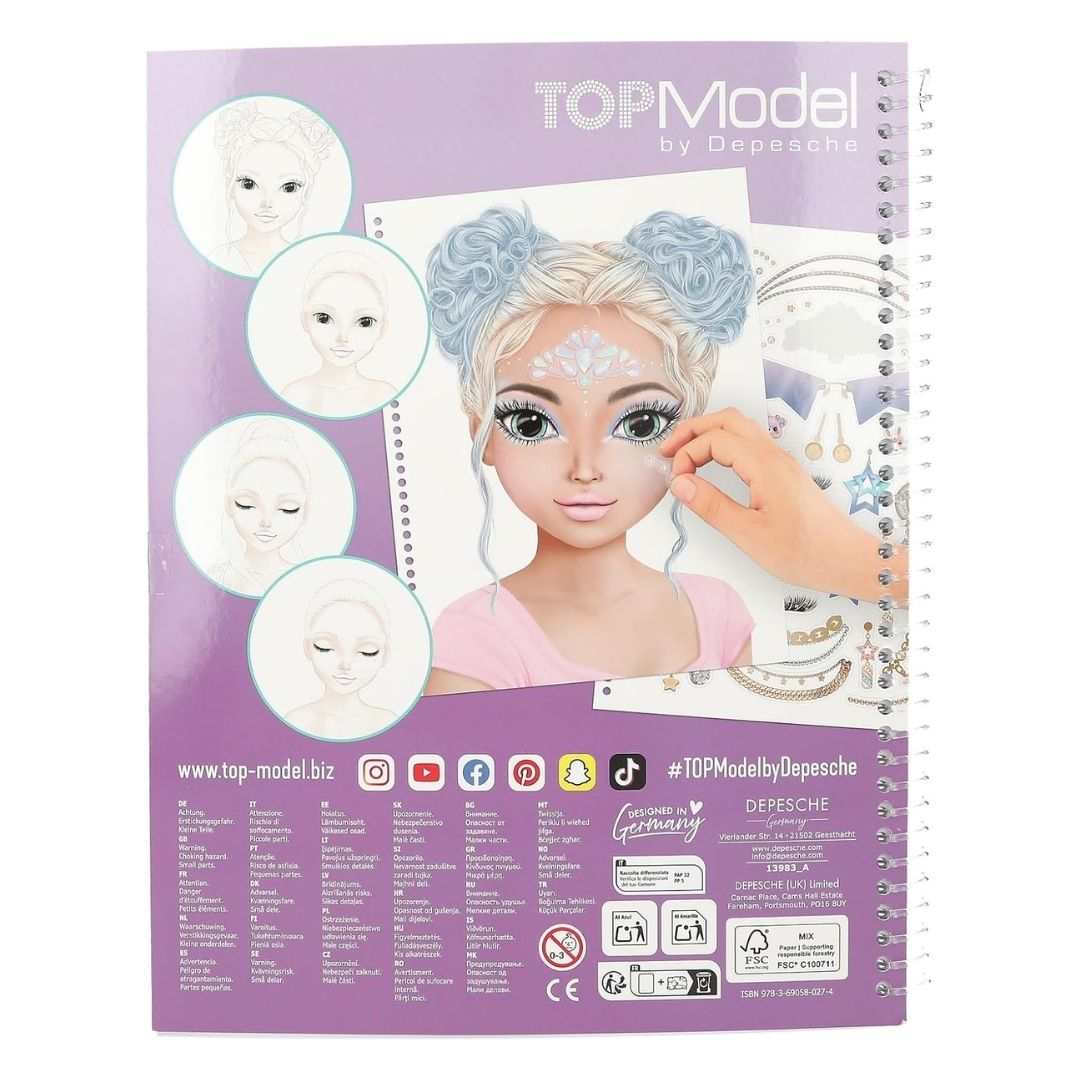 Depesche Top Model Make-Up Colouring Book