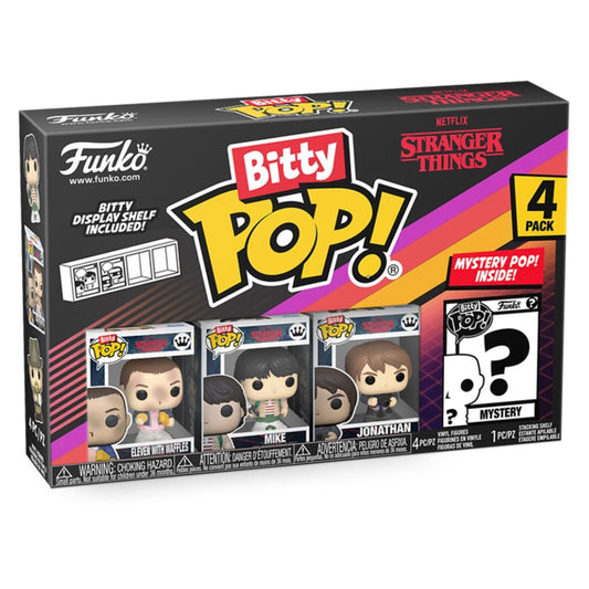 Bitty Pop! Stranger Things 4 Pack - Eleven, Mike, Jonathan and Mystery Bitty