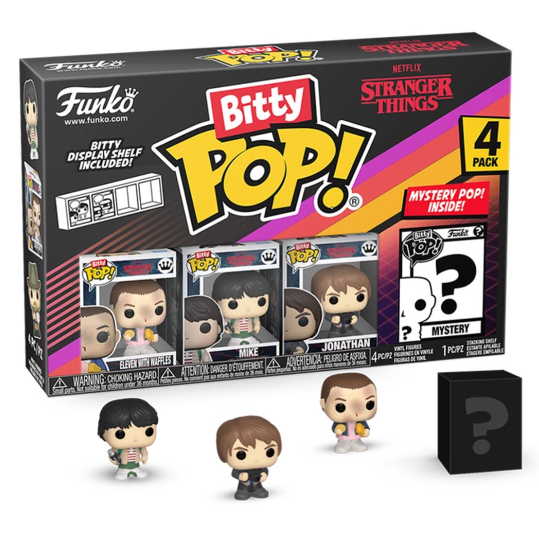 Bitty Pop! Stranger Things 4 Pack - Eleven, Mike, Jonathan and Mystery Bitty