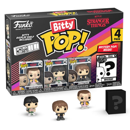 Bitty Pop! Stranger Things 4 Pack - Eleven, Mike, Jonathan and Mystery Bitty