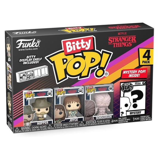 Bitty Pop! Stranger Things 4 Pack - Hopper, Joyce, Demogorgon and Mystery Bitty