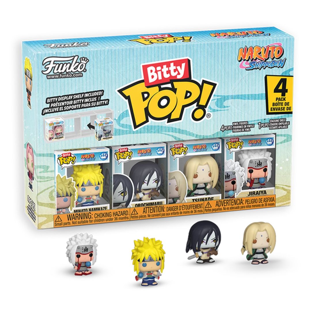Bitty Pop! Naruto 4 Pack - Tsunade, Minato Namikaze, Orochimaru, Jiraiya
