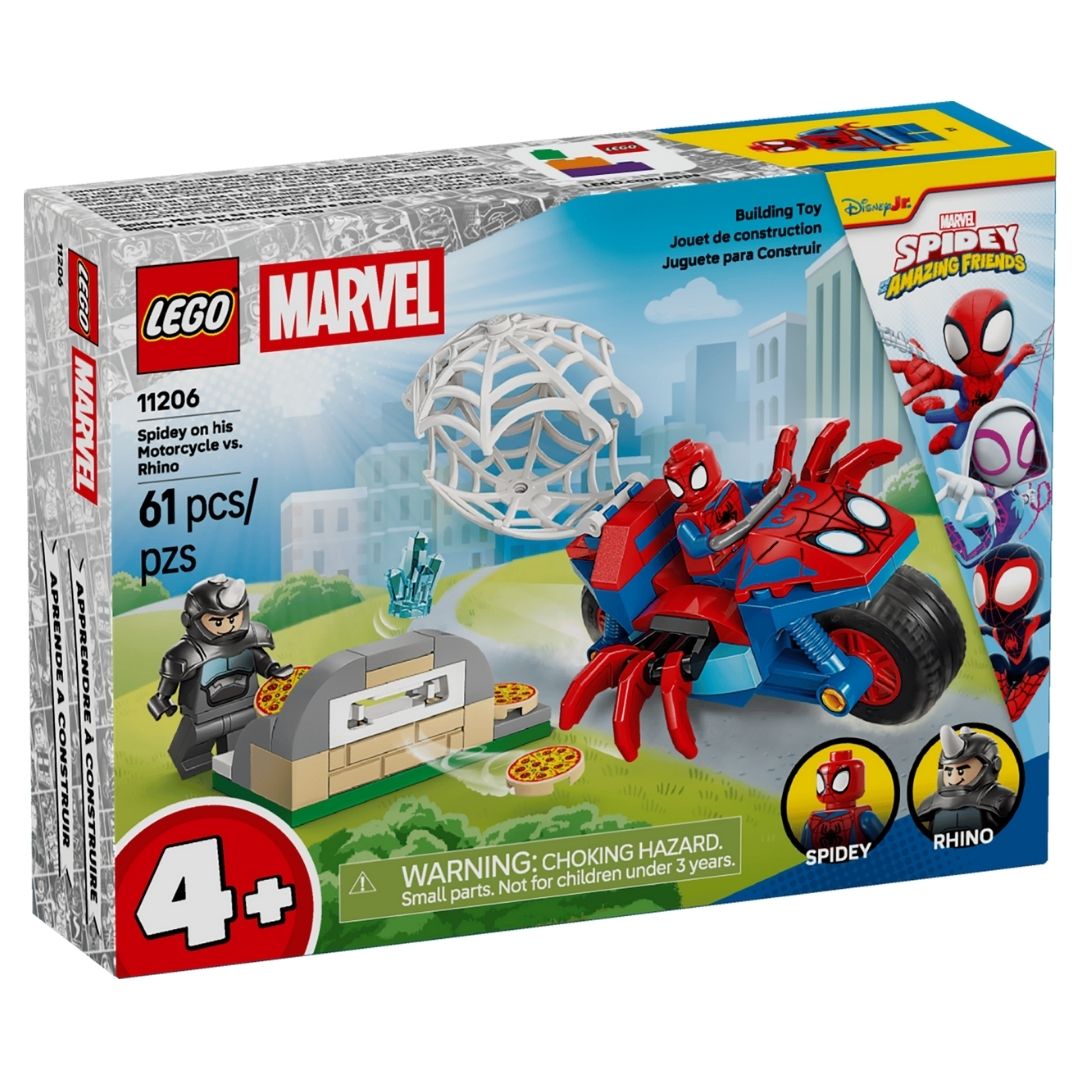 Lego 11206 Marvel Spidey on his Motorcycle vs. Rhino