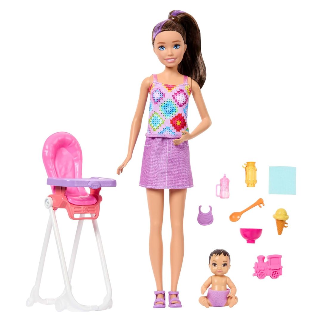 Barbie Family & Friends Skipper Babysitter Playset with High Chair