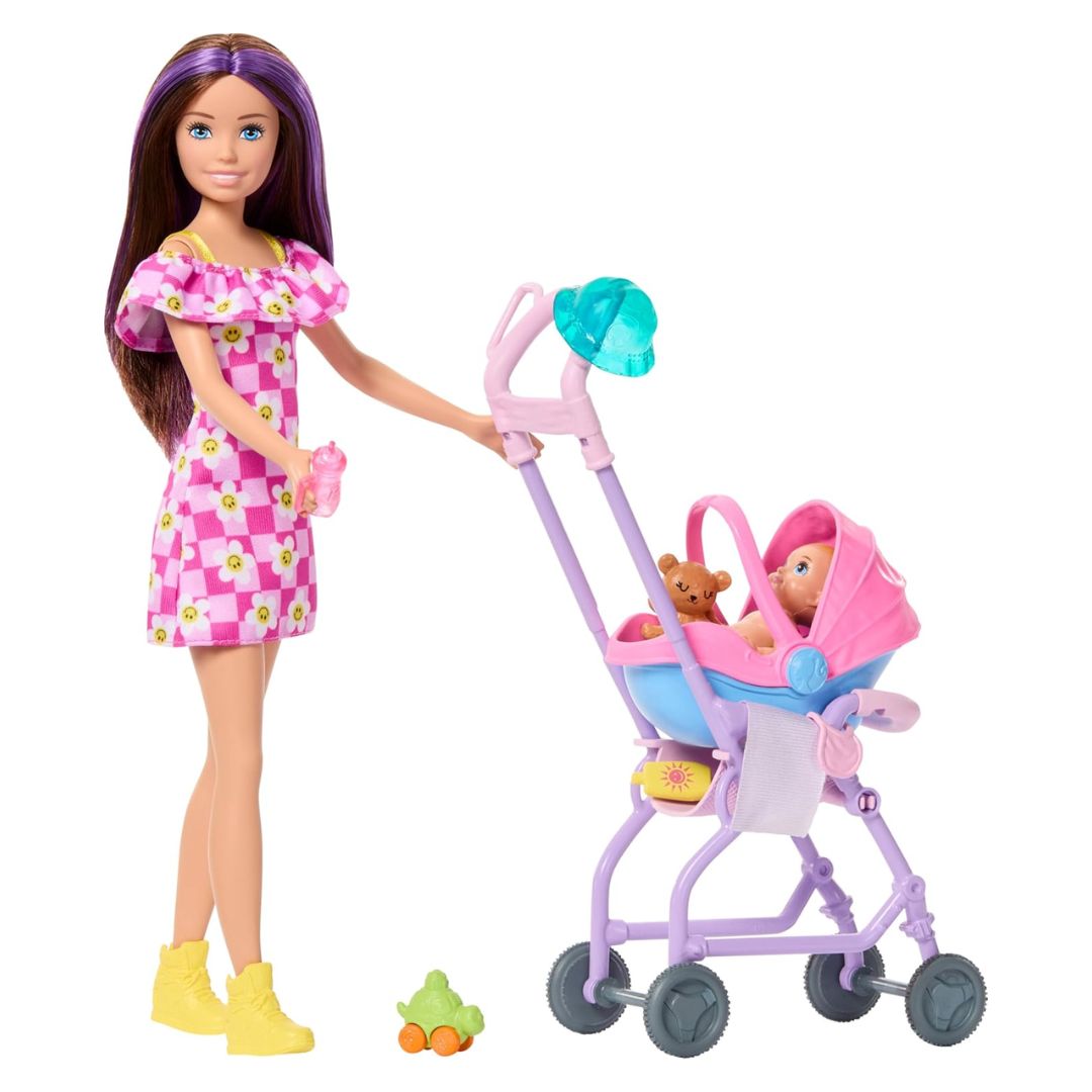 Barbie Family & Friends Skipper Babysitter Playset with Pram