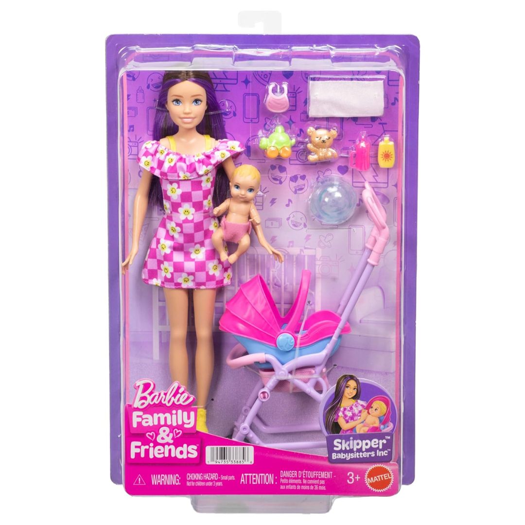 Barbie Family & Friends Skipper Babysitter Playset with Pram