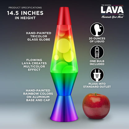 Classic Lava Lamp 14.5'' Rainbow