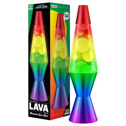 Classic Lava Lamp 14.5'' Rainbow