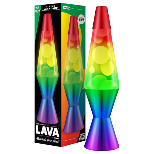 Classic Lava Lamp 14.5'' Rainbow
