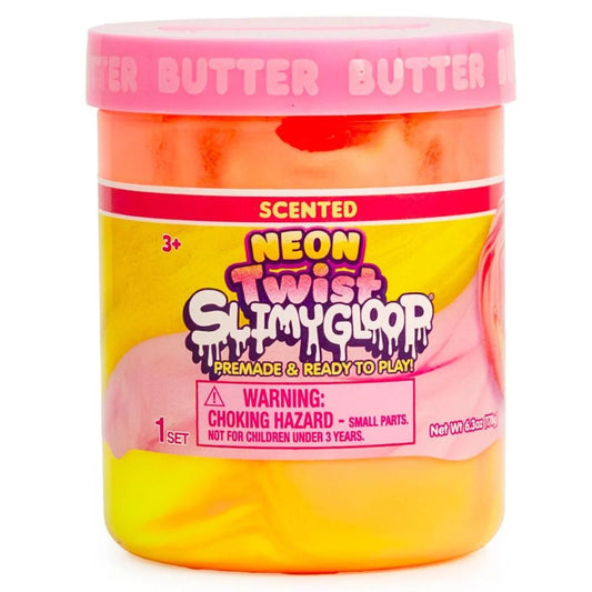 Slimy Gloop Butter Neon Twist Slime Yellow/Pink