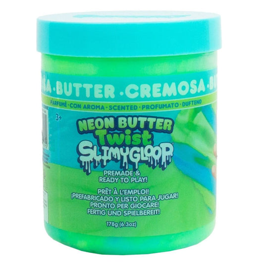 Slimy Gloop Butter Neon Twist Slime Green