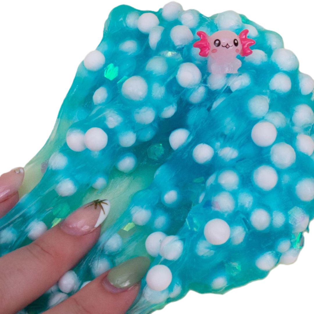 Slimy Gloop Clear Aqua Axolotl Slime