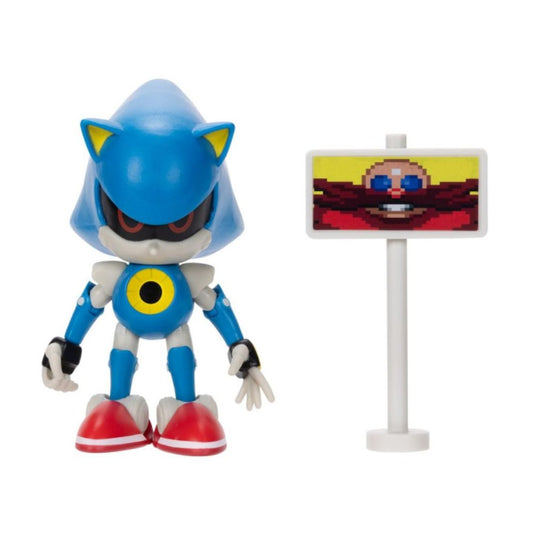 Sonic The Hedgehog 4 Inch Figure - Metal Sonic With Goal Post