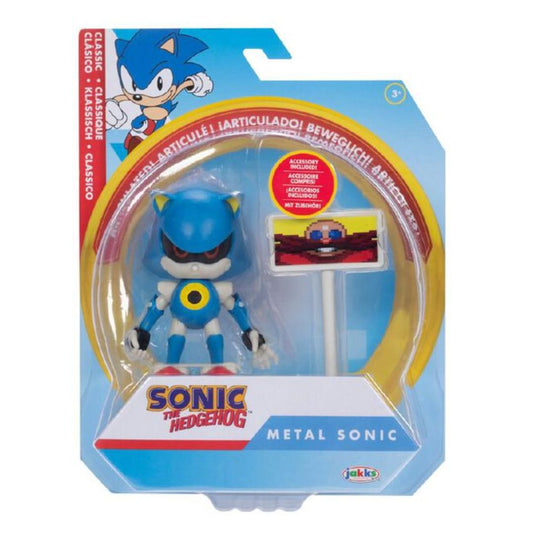 Sonic The Hedgehog 4 Inch Figure - Metal Sonic With Goal Post