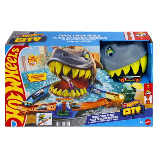 Hot Wheels City Shark Chomp Beach Playset