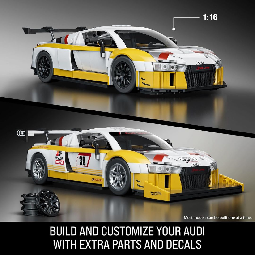 Mattel Brick Shop Hot Wheels Elite Series '15 Audi R8 LMS Building Set