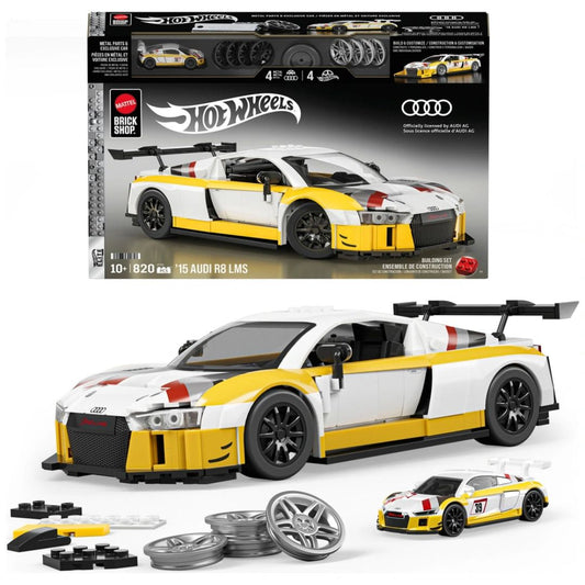 Mattel Brick Shop Hot Wheels Elite Series '15 Audi R8 LMS Building Set