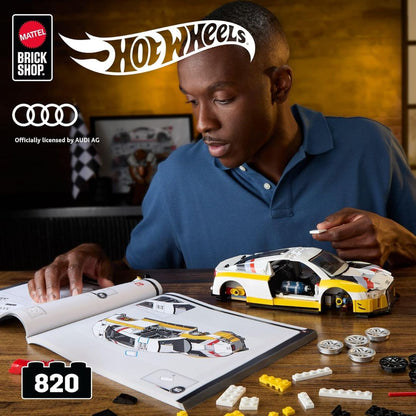 Mattel Brick Shop Hot Wheels Elite Series '15 Audi R8 LMS Building Set