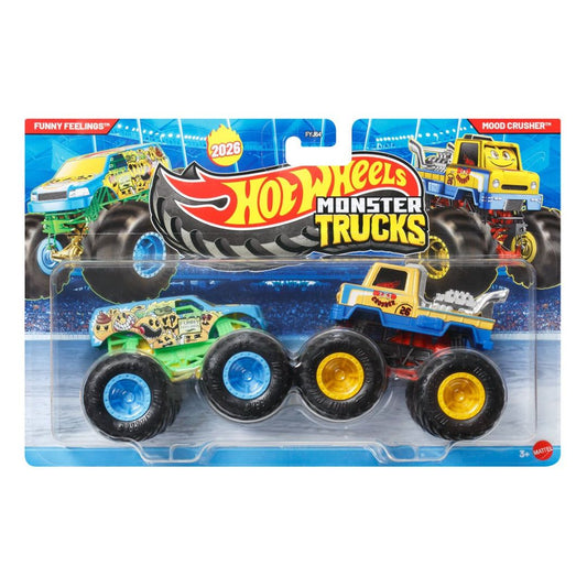 Hot Wheels Monster Trucks Funny Feelings VS Mood Crusher