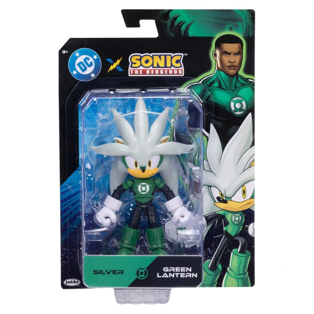 Sonic The Hedgehog x DC Comics 5 Inch Figure - Silver as Green Lantern