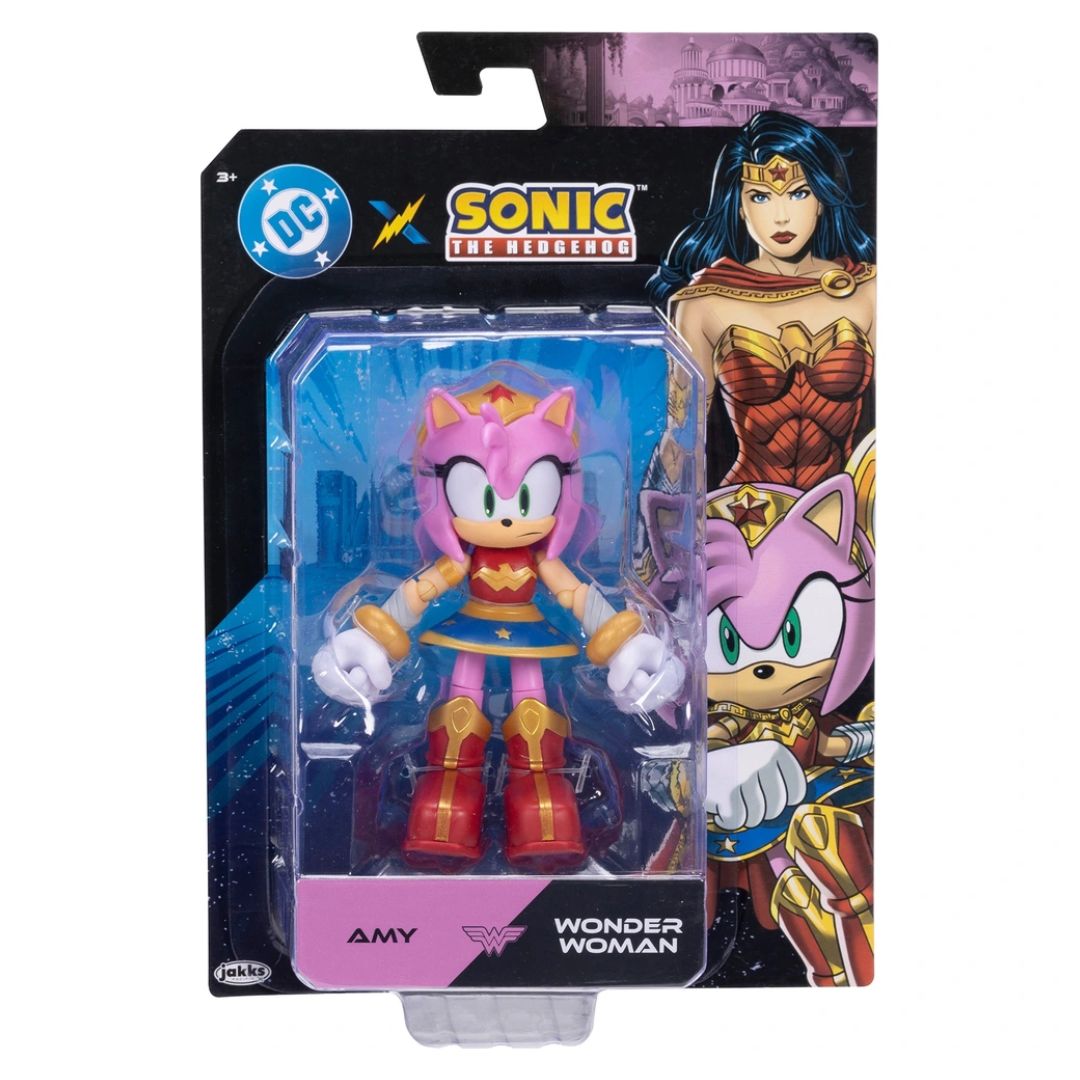 Sonic The Hedgehog x DC Comics 5 Inch Figure - Amy as Wonder Woman