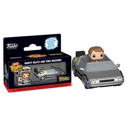 Bitty Pop! Rides Marty McFly and Time Machine