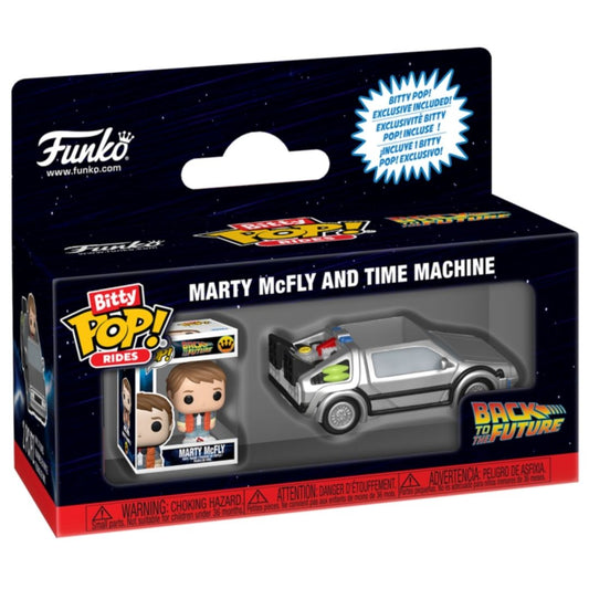 Bitty Pop! Rides Marty McFly and Time Machine