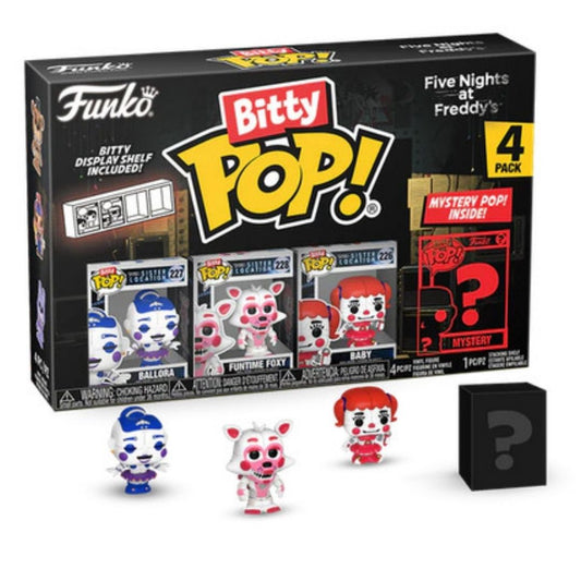 Bitty Pop! Five Nights At Freddy's 4 Pack - Ballora, Funtime Foxy, Baby, Mystery