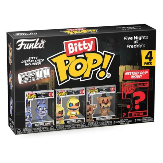 Bitty Pop! Five Nights At Freddy's 4 Pack - Nightmare Bonnie, Nightmare Chica, Nightmare Freddy, Mystery