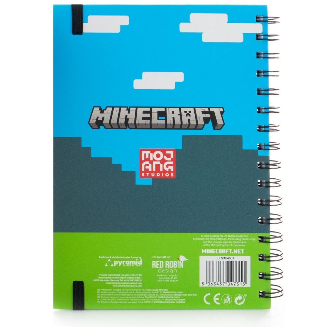 Minecraft Chibi Steve 3D Notebook