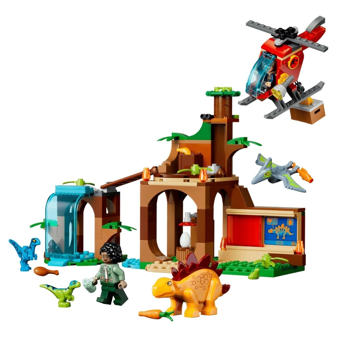 Lego 77981 Jurassic World Velociraptor, Stegosaurus & Pteranodon Rescue