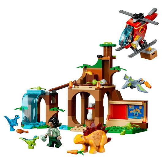 Lego 77981 Jurassic World Velociraptor, Stegosaurus & Pteranodon Rescue