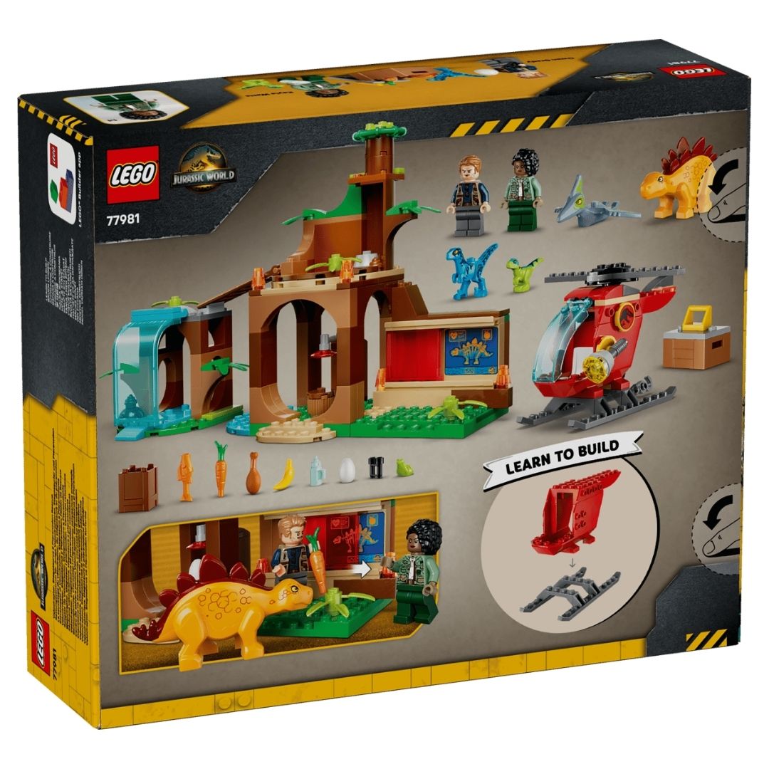 Lego 77981 Jurassic World Velociraptor, Stegosaurus & Pteranodon Rescue