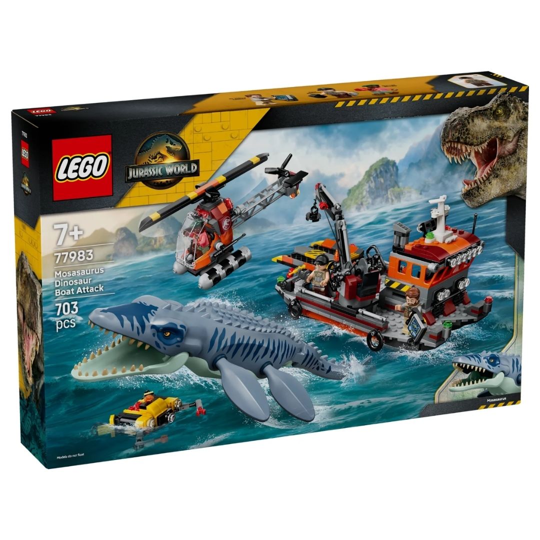 Lego 77983 Jurassic World Mosasaurus Dinosaur Boat Attack