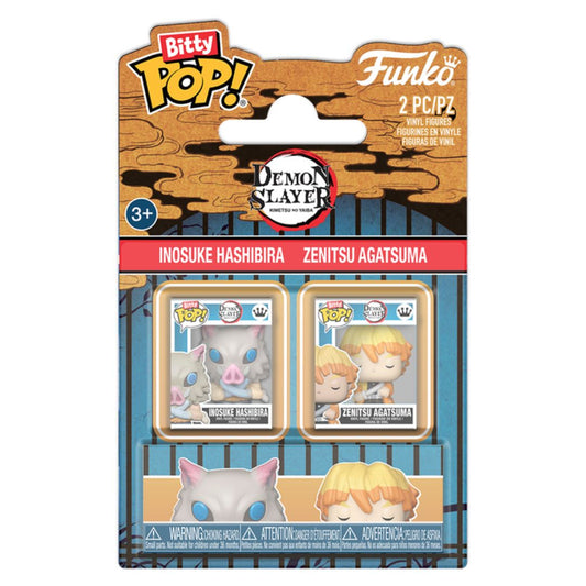 Bitty Pop! Demon Slayer 2 Pack - Inosuke Hashibira and Zenitsu Agatsuma
