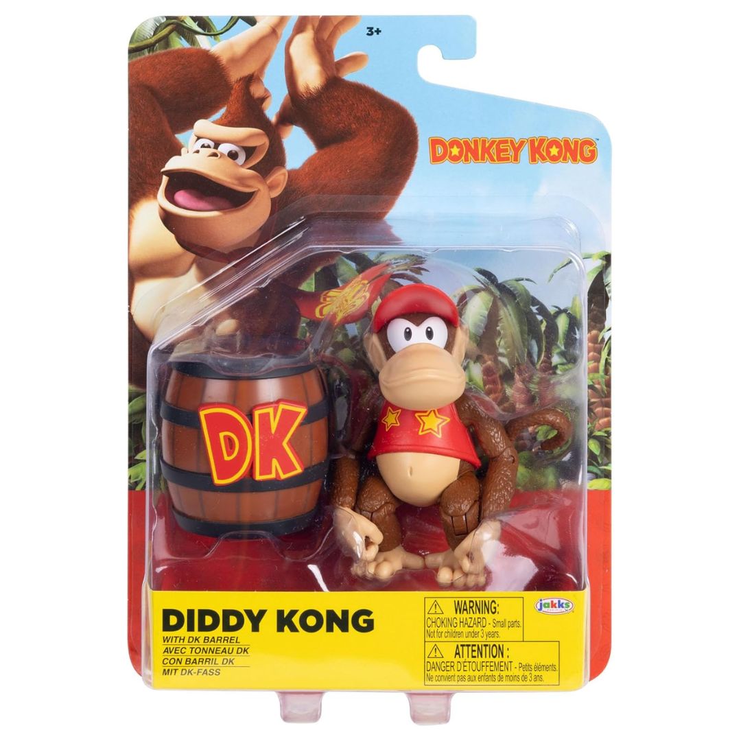 Nintendo Donkey Kong 4" Diddy Kong with DK Barrel