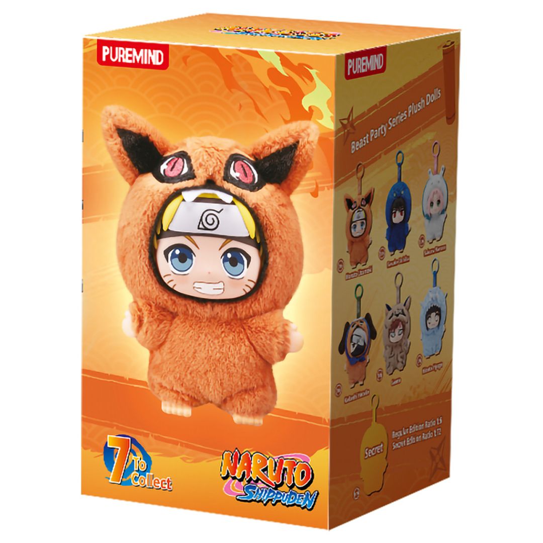 Puremind Naruto Shippuden Beast Party Plush Keychain Blind Box