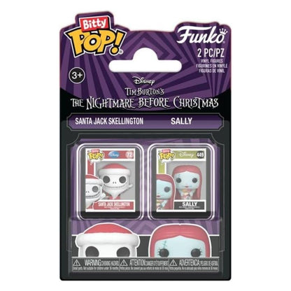 Bitty Pop! The Nightmare Before Christmas 2 Pack - Santa Jack Skellington and Sally
