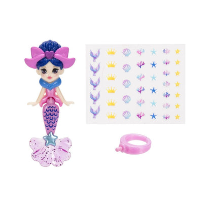 Ring Queens Wearable Mini Doll Ring Amethyst Mermaid